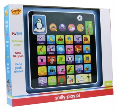 TABLET EDUKACYJNY DLA DZIECI PL/ENG SMILY PLAY 3+