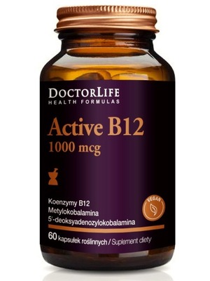 Witamina B12 - 60 kaps. Active B12 DoctorLife metylokobalamina