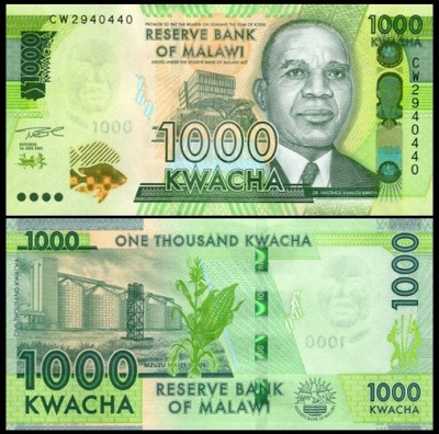 Malawi 1000 Kwacha 2021 P-67e UNC