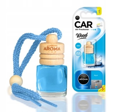 AROMA CAR WOOD AQUA Morski Zawieszka odświeżacz