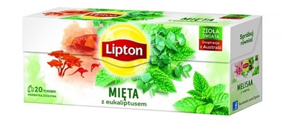 MIĘTA z EUKALIPTUSEM Herbata Ziołowa Lipton 20 tb