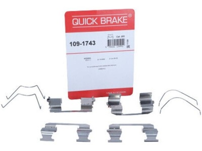 КОМПЛЕКТ МОНТАЖНИЙ КОЛОДОК ПЕРЕД QUICK BRAKE 109-1743