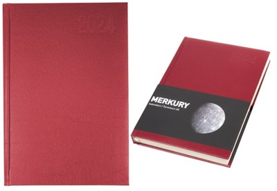 Kalendarz A5 Merkury 2024 bordowy Opus