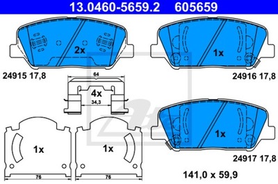 КОЛОДКИ ТОРМОЗНЫЕ - КОМПЛЕКТ 13.0460-5659.2