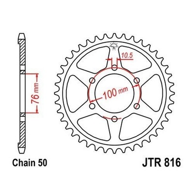 ENGRANAJE PARTE TRASERA JT 39-ZEBOW GSX 1100 1988-1996  