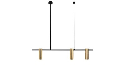 LAMPA NOWOCZESNA LOFT DESIGNE 3X BLACK&GOLD