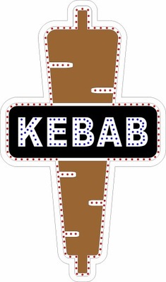 Reklama KEBAB led szyld panel tablica 73x43cm Ledy 244