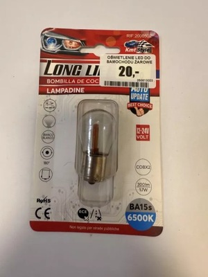 OŚWIETLENIE LED DO SAMOCHODU ŻAROWE BA15S 6500K