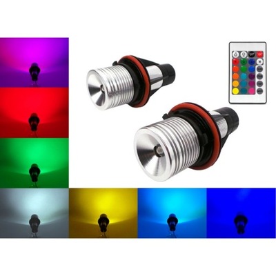 E63 DIOPARA LUMINOSO LED RGB PARA RINGOW BMW 2 PIEZAS COLORES + CONTROL REMOTO  