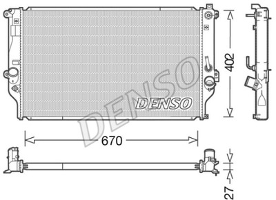 RADUADOR DE AGUA DENSO DRM50092  