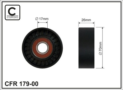 CAFFARO 179-00 ROLLO NAPINACZA, CORREA DE CUÑA MULTICOSTAL  