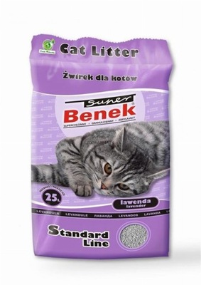 Super Benek Standard Lawenda żwirek bentonit 25l