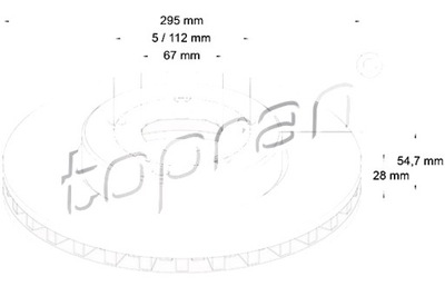 TOPRAN ДИСКИ ТОРМОЗНЫЕ ТОРМОЗНЫЕ 2 ШТУКИ. ПЕРЕД MERCEDES