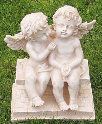 Rzeźba SŁODKI anioł dwa amorki figura KL