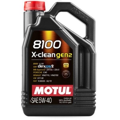 OLEJ MOTUL 5W-40 8100 X-CLEAN GEN2 5L