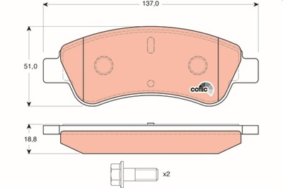 ZAPATAS DE FRENADO CITROEN PARTE DELANTERA BERLINGO/C2/C3/DS3/XSARA 206/207/208/307 GDB  