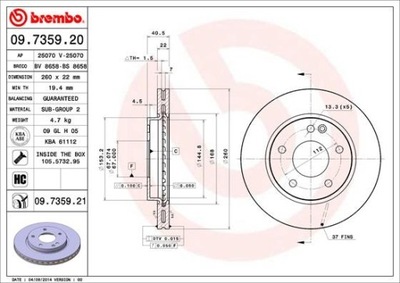 ДИСК ТОРМОЗНОЙ ПЕРЕДНЯЯ UV MERCEDES W168 A 97-04