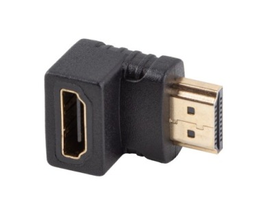 Adapter Lanberg HDMI(M) -> HDMI(F) 4K kątowy dół czarny