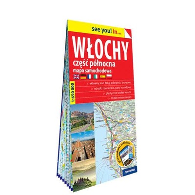 WŁOCHY CZĘŚĆ PÓŁNOCNA MAPA SAMOCHODOWA 1:650 000