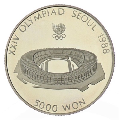 5 000 wonów - Igrzyska Seul 1988 - Stadion - 1987