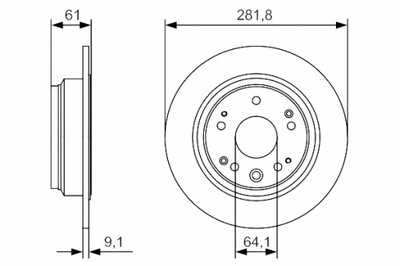 BOSCH DISKAI STABDŽIŲ 2SZT. GAL. HONDA ACCORD VII 2.0 2.2D 2.4 