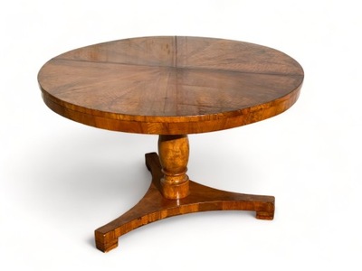Stół biedermeier ANTYK, stary okrągły stół stylowy, art deco, design