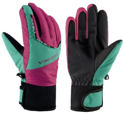 Rękawice zimowe dziecięce VIKING Fin JR pink/green r.6