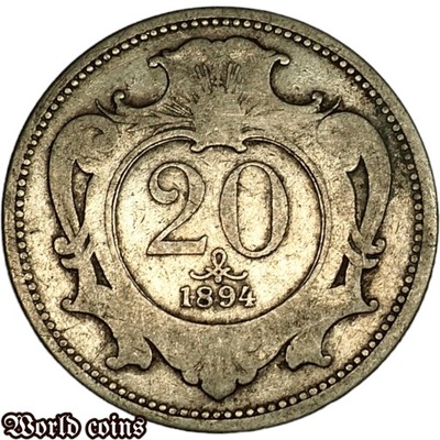 20 HELLER 1894 AUSTRO-WĘGRY