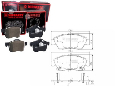 PADS BRAKE NIPPARTS 45022S04V10 45022SR3V01 - milautoparts-fr.ukrlive.com