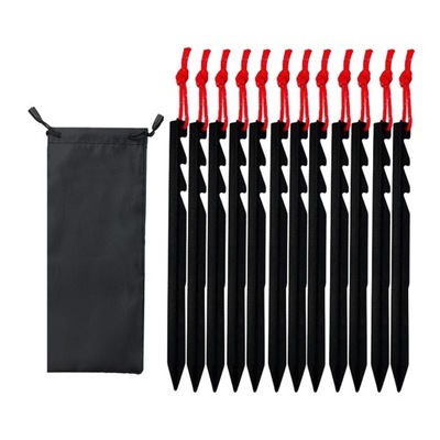 tent stakes tent stakes heavy duty Black 12pcs