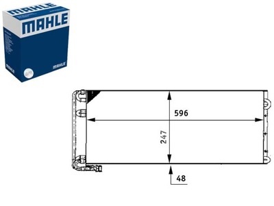 КОНДЕНСАТОР КОНДИЦИОНЕРА 596X247X48 MAN L2000 M 2000 L 10.93- MAHLE фото