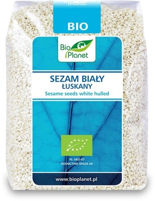 SEZAM BIAŁY ŁUSKANY BIO 250 G BIO PLANET