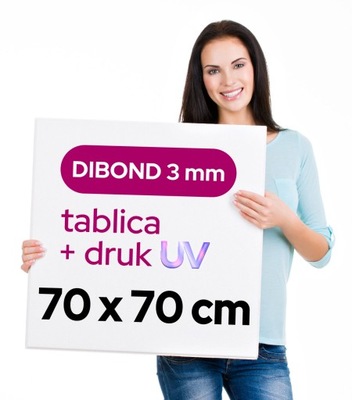 Tablica Szyld Druk UV Plansza DIBOND 3mm 70X70