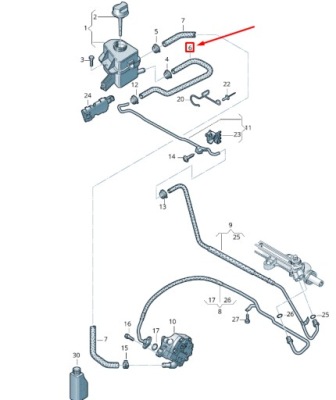 Vw transporter vi t6 power руль шланг 7e0422895g фото №1