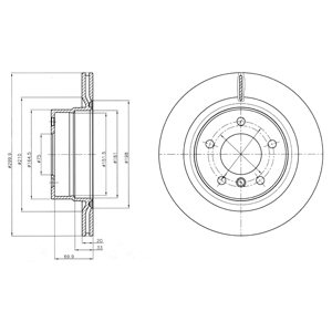 ДИСКИ ТОРМОЗНЫЕ ТОРМОЗНЫЕ DELPHI BG4293C