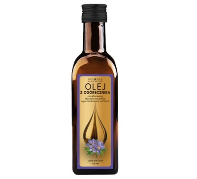 Olej z Ogórecznika 100 ml 100% ZŁOTE OLEJE