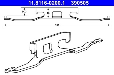 КОМПЛЕКТ INSTALACYJNY КОЛОДОК ГАЛЬМІВНИЙ VW ПЕРЕД LT 28-35/28-46 96-06 11.8116