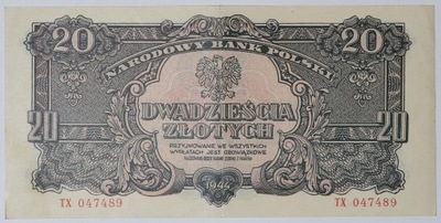 Banknot 20 Złotych - 1944 rok - TX