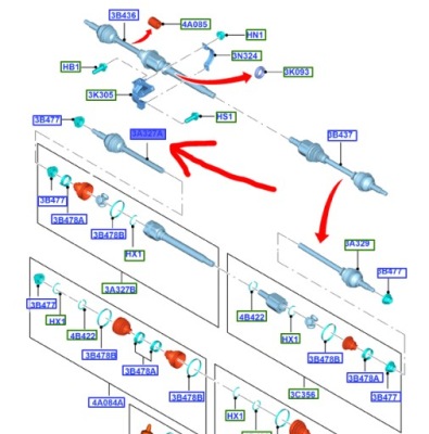 Вал піввісь правий ford c-max focus 2011- фото №1