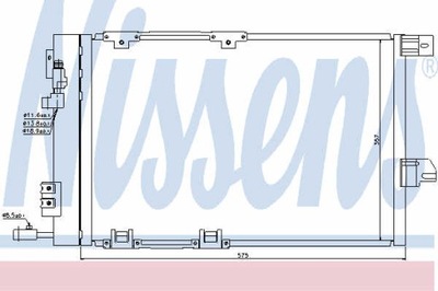 Радіатор кондиціонера nissens 94384 фото №1