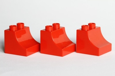 Lego Duplo klocek czerwony 3 sztuki