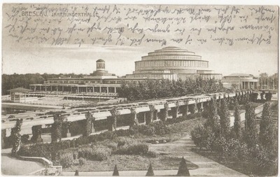 WROCŁAW BRESLAU HALA STULECIA PERGOLA 1925