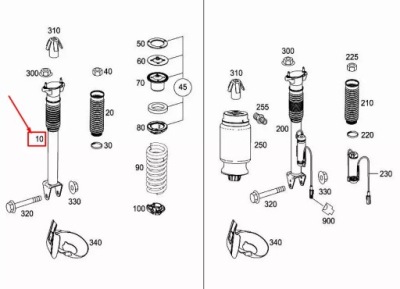 Mercedes-benz gle w166 амортизатор задній a1663201730 фото №1