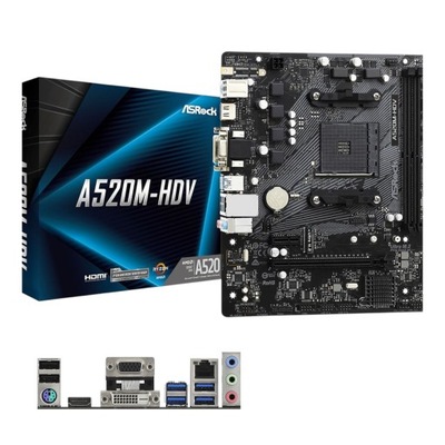 Płyta główna ASRock A520M-HDV Socket AM4 2x DDR4 Micro ATX