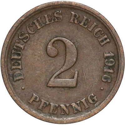 2 pfennig 1916 F