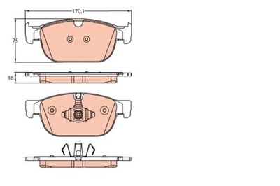 PADS BRAKE VOLVO P. S90- XC90 2.0 14-  