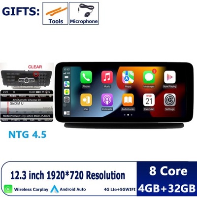 NAVEGACIÓN GPS ANDROID 13 12,3 INTEGRO PARA MERCEDES GASOLINA CLS W218 2011-2018  