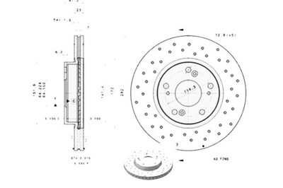 Brembo 09.a455.1x диск тормозная фото №1