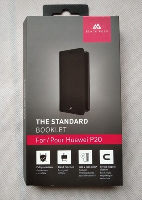 Etui do Huawei P20 Booklet The Standard Black Rock