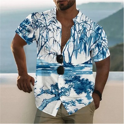 Koszula Hawajskie męska nowe baweęniane koszule mę